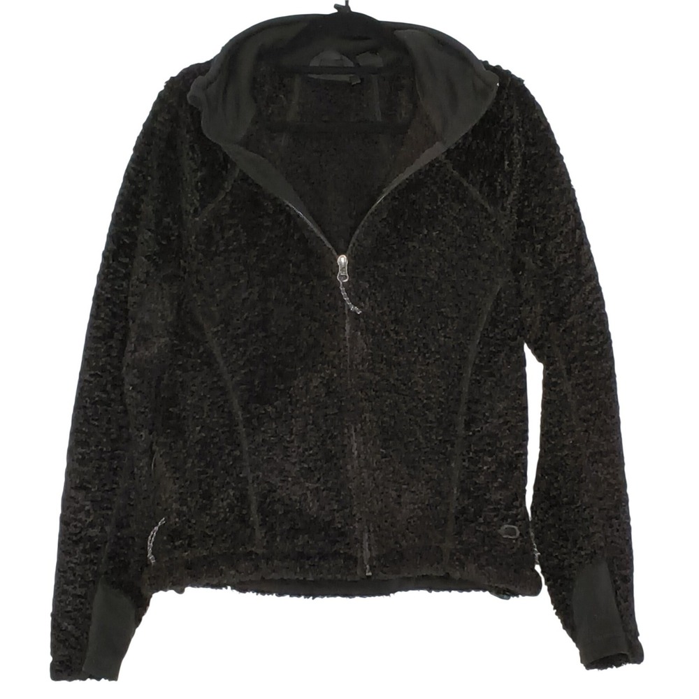 Mountain Hardwear Deep Pile Fleece‎ Jacket Women Size M Black Full Zip
